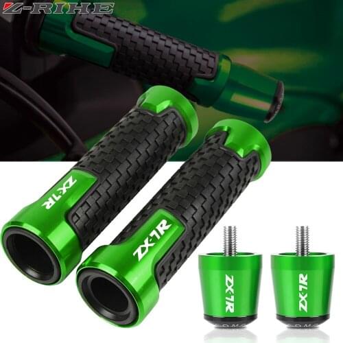 For KAWASAKI ZX7R ZX7RR ZX 7R 7RR 1989-2003 2002 Motorcycle Handle Bar End Cap Plug 7/8" 22MM Handlebar Hand Grip With ZX7R LOGO