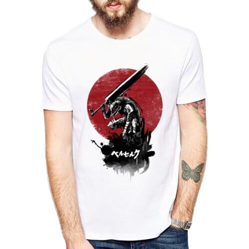 Red Sun Swordsman Men COOL Tops Tees T Shirts Casual Apparel Fashion Japanese anime cartoon tshirt