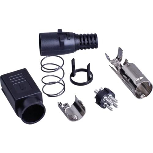 Hot Sale 2 Pcs 4 Pin Power DIN Plug For TFT LCD Flatscreen 12V DC DIN Plug TV Supply Connector Adapter New