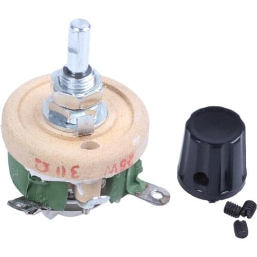 HOT-Single Turn Resistor 25W 30 Ohm Adjustable Taper Ceramic Disk Rheostat