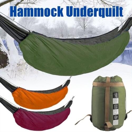 Camping Hammock Underquilt Portable Sleeping Bag Hammock Thermal Under Blanket Hammock Insulation Accessory For Camping -40