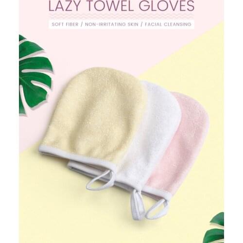 Reusable Facial Cleansing Glove Microfiber Cloth Makeup Remover Towel Face Towel Face Cleaner Pads Face Care Tool