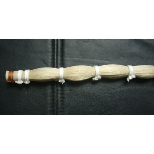 Natural white wool ponytail white bow wool , quality banjulele bow wool 78cm 250grams