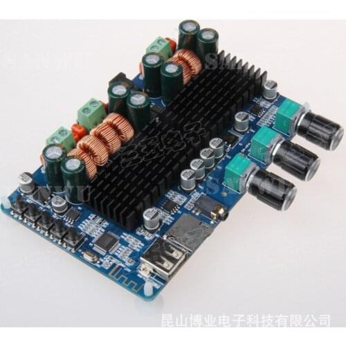 NEW DC24V TPA3116 Bluetooth 50W+50W +100W 2.1-channel digital subwoofer power amplifier board supports USB TF decoding