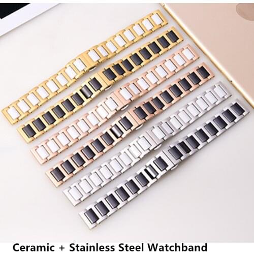 14mm 16mm 18mm 20mm 22mm ceramic and stainless steel watchband Quick Release Watch Band Watch Strap