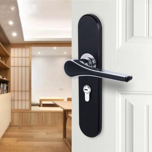 Modern Zinc Alloy Home Mechanical Door Locks Bedroom Silent Anti-theft Door Lock Furniture Hardware Supplies Handle Lockset