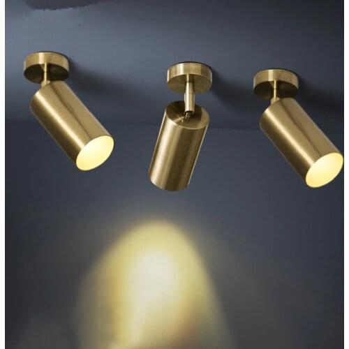 Modern Lighting Adjustable Track Lighting Fixture Brass Flush Mount Light Fixture Kitchen Island Dining Room Shop Window