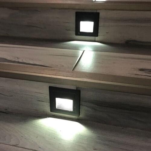 Thrisdar Recessed Led Stair Light Waterproof Square Step Lights outdoor Aluminum Wall Corner Lamp Footlights staircase Wall lamp