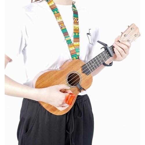 Ukulele 21 Inch Ukeleles Mini Guitar Musical Instrument Solid Wood with String Capo Thumb Hammer Strap for Beginners