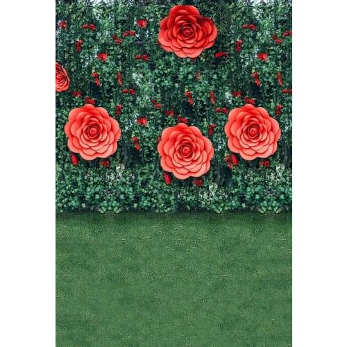 Garden rose fence backgrounds kids outdoor photo vinyl marriage photography backdrops for photo Studio props fotografia CM-7260