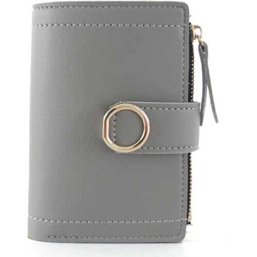 15PCS / LOT Women Short Wallet Small Fashion Brand Leather Wallet and Purse Women Ladies Card Bag 2018 Female Money Purse