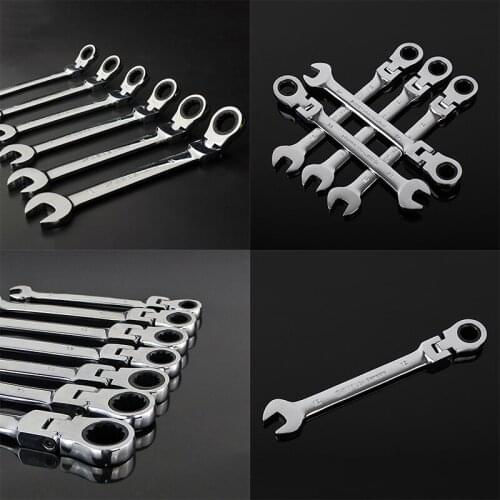 1pcs Flexible Head Ratchet Spanner Ratcheting Socket Wrenches Metric Tool 8-24mm hand tools