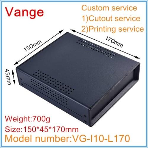 1pcs/lot smart black boxes 150*45*170mm iron instrument housing enclosure diy case plastic panels for access control sensor
