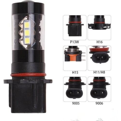 2pcs 12V~24V P13W 80W 7000K 1920lm LED Bulb Fog Driving Light Bulb