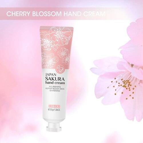 30g Sakura Hand Cream Soothing Repair Damaged Skin Hydrating Moisturizing Nourishing Anti-dryness Firming Skin Hand Care