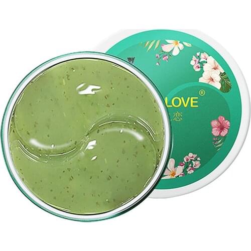 60PCS Green Tea Repairing Eye Mask Deeply Moisturize Smoothing Remove Eye Bags Fades Wrinkles Anti Aging Facial Pack Eye Care