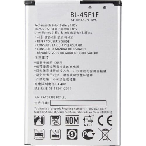 High Quality 2500mAh BL-45F1F Battery For LG K9 k8 K4 K3 M160 MS210 X230K M160 X240K LV3 2017 version K8 Cell Phone