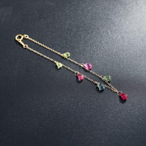 DMBS011 14K gold Injection mixed Genuine Gemstones bracelet starry fashion bracelet for girlfriend gift