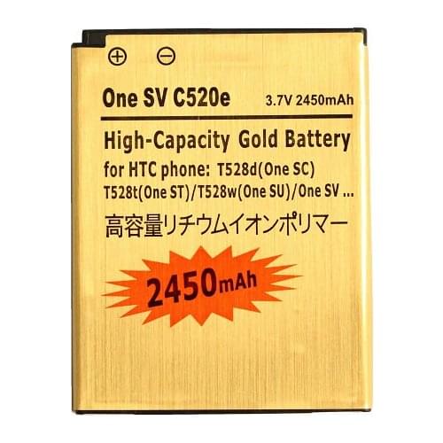 Ciszean 2450mAh BA-S890 BM60100/06100 Gold Replacement Battery For HTC Desire 500 One SV C520e T528d T528t(One ST) T528w(One SU)