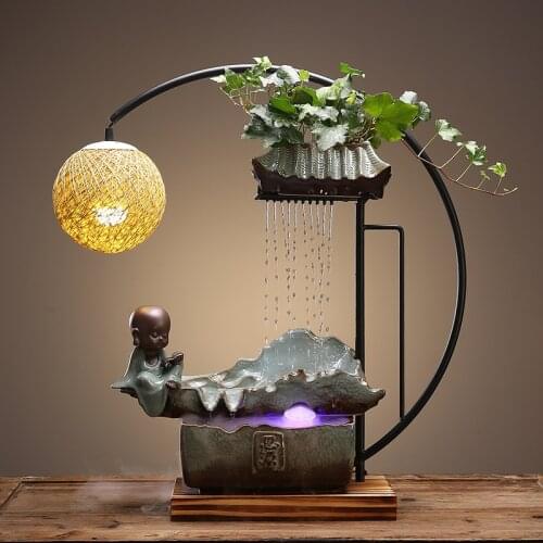 Decoration Home Ornament Living Room Entrance Office New Chinese Zen Feng Shui Fortune Water Fountain Crafts