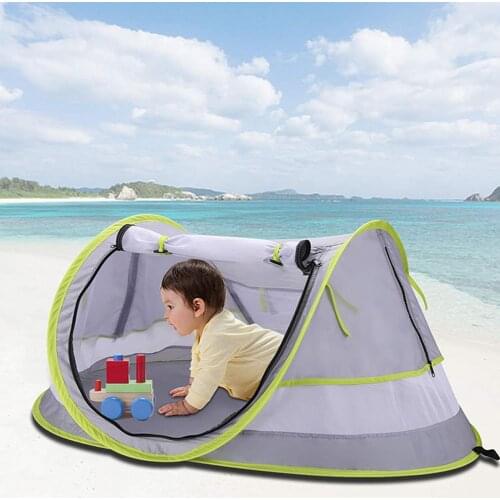 Baby Beach Tent Brim Sun Protection Hat Portable Baby Travel Tent Infant 50+ Sun Shelters Pop Up Folding Outdoor Bed Baby Shade