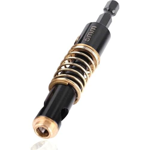 HSS Long Drill Bit Brass Self Centering Hinge Twist Drill Bits 1/4 "and 5mm Screw Hole Saw Woodworking Reaming Cabinet Tool