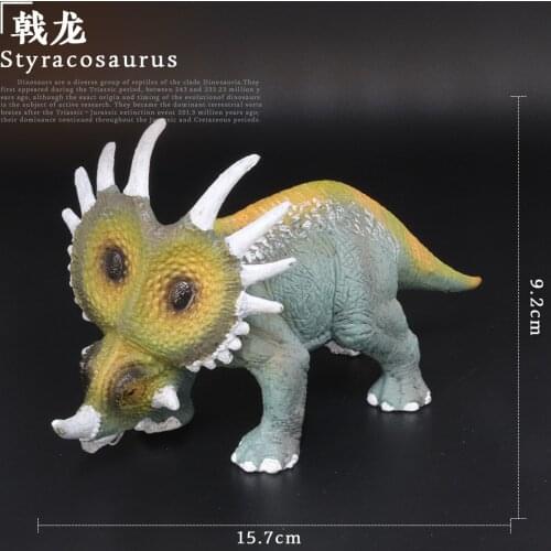 Prehistoric Jurassic Dinosaurs World Styracosaurus Big Size Animals Model Action Figures PVC High Quality Toy For Kids Gift