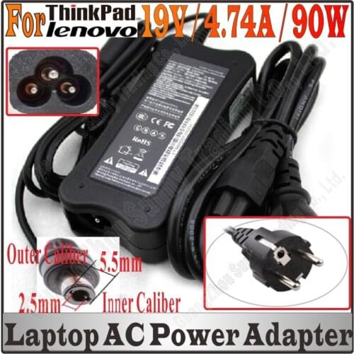 DHL Shipping, N102 EU Power Cord + 19V 4.74A 5.5x2.5mm AC Power Adapter For lenovo b470 ADP-90ab ADP-90SB BBL5800GX 0225A2040