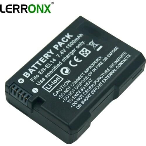 EN-EL14 EN-EL14A 7.4V 1.5Ah Li-ion rechargeable battery for Nikon Camera D3100 D3200 D3300 D3400 D5100 D5200 D5300 P7800 ENEL14