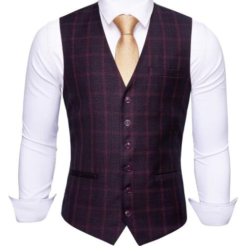 Suit Vest Mens Vests Tie Set Slim Fit V-neck Collarless Male Waistcoat Gilet Homme Casual Formal Business Jacket Barry.Wang