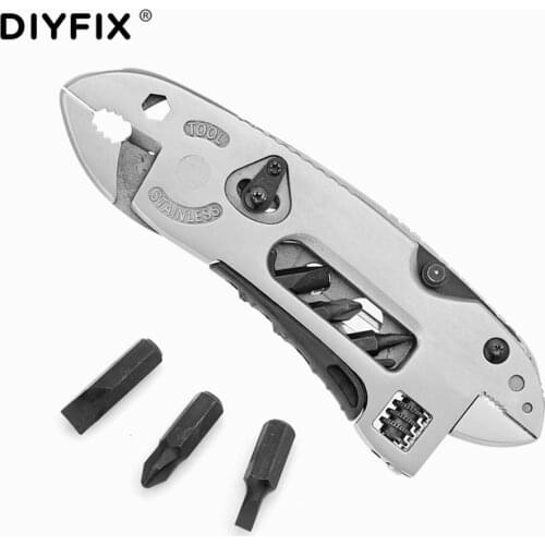 Multifunction Pocket Pliers Knife Screwdriver Set Adjustable Wrench Jaw Spanner Outdoor Survival Hand Tools Kit Camping Tools