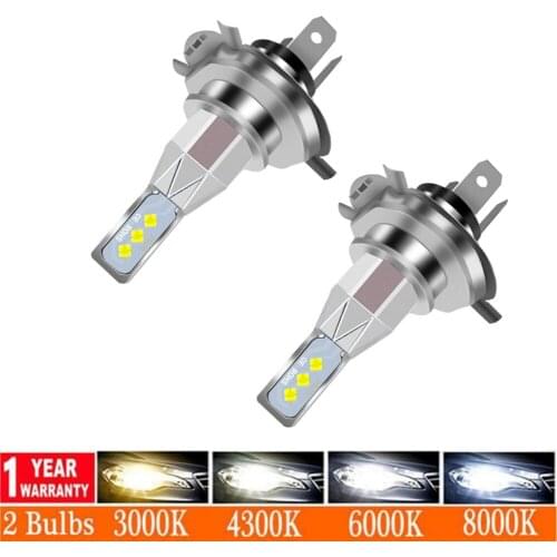 Muxall 2Pcs Mini H11 H4 H7 Led Headlight 16000LM H8 9005 9006 Fog Lamp HB3 HB4 Light Bulbs On Cars 4300K 6000K 8000K Universal