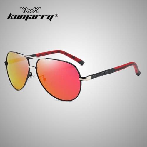 KUMARRY 2020 Fashion Pilot Polarized Sunglasses Men NEW For Driving Fishing Vintage Sun Glasses High Quality Shades UV400 KTM020