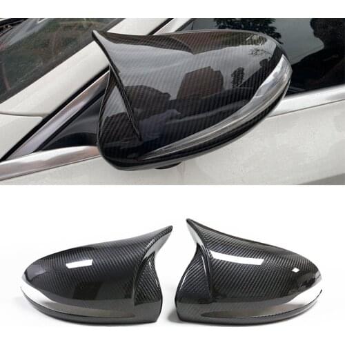 Real Carbon Fiber Car Ox Horn Side Rear View Mirror Cap Shell Cover Trim For Mercedes Benz C W205 E W213 S Class W222 GLC X253