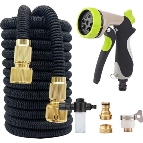 New Garden Hose Pipe Expandable Flexible Water Hose Garden Magic Hose For High-Pressure Car Wash Stretch Hose Cleaning Water Gun