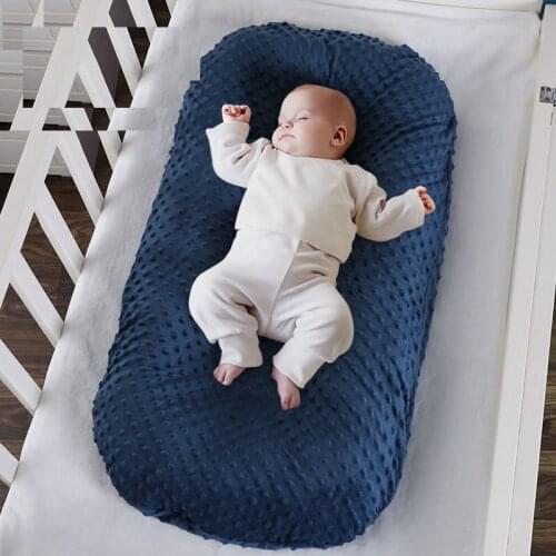 Newborn Baby Lounger Portable Baby Nest Bed Soft Cotton Infant Travel Crib Lightweight Toddler Cradle Breathable Nursery Sleeper