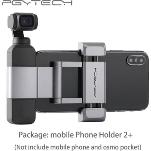 PGYTECH DJI Osmo Pocket Accessories Foldable Phone Holder Mount Bracket Set Fixed Stand Bracket for DJI Osmo Pocket Stabilizer