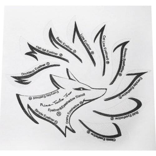 Professional Eyeliner Eyeshadow Stencil Kit Non-Woven Materials 12 Style Makeup Templates Stickers Card Modeling Tools