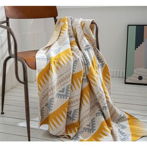 Drop Shipping knit blanket for Beds Sofa Blanket 130*160cm Cotton Blankets Plaids Air Conditioning Blanket