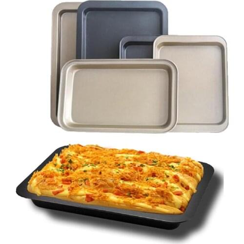 Rectangular Stainless Steel Baking pan Non-stick Bread Cake Oven Baking Tool Tray Kitchen Gadget
