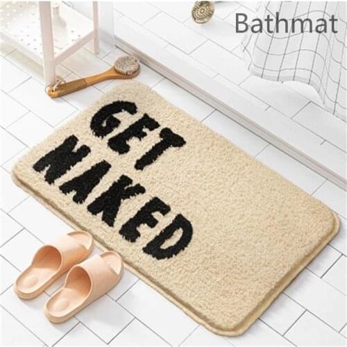 Bathroom Anti-slip Mat Funny Bath Mat Letters Boobs Fluffy Bath Tub Side Carpet Textiles Entrance Mats Floor Mat Anti Slip Rugs