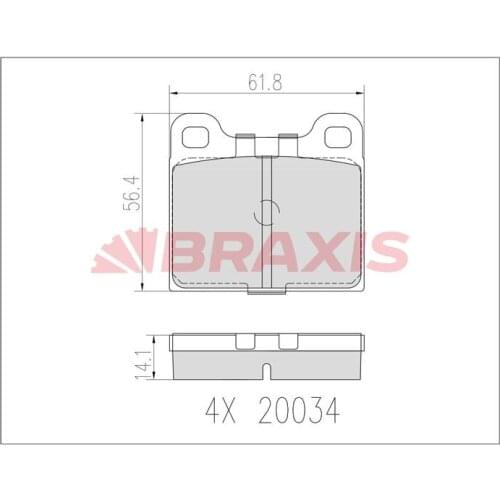 BRAKE BALATASI BACK W126 8591 CITROEN C126 8791 W116 7580 CITROEN C107 7481