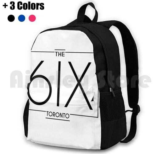 The 6Ix Outdoor Hiking Backpack Riding Climbing Sports Bag Toronto Canada Ontario City Black White Cn Tower Blue Jays Maple
