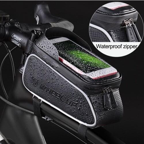 Bicycle Cycling Handlebar Bag Frame Front Top Tube Bag Waterproof 6 inch Phone Case Touchscreen Bag MTB Moutain Road Bike Bag