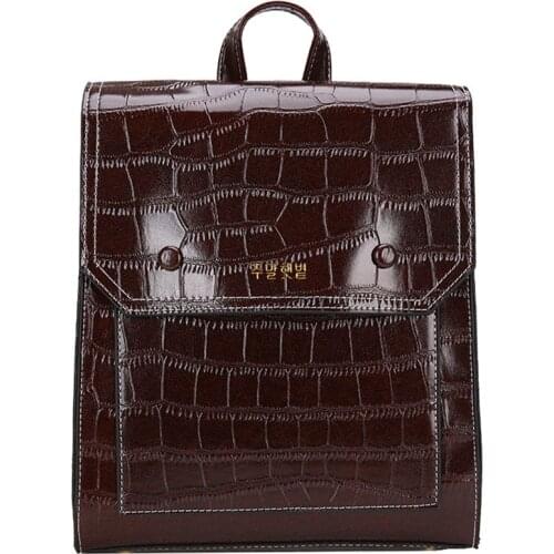 Vintage Leather Women Backpack Luxury Travel Backpacks Fashion School Bag for College Teenage Girl Shoulder Bag