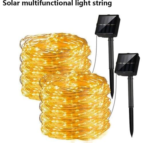 LED String Solar Fairy Lights Waterproof Outdoor Festoon Led Light Garland Solar Lamp Christmas New Year Party Garden Decoration