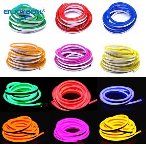 DC12V Waterproof Light Strip Indoor Silicone Flexible Outdoor LED Strip Neon Lighting Tube for Christmas Holiday Garden Party