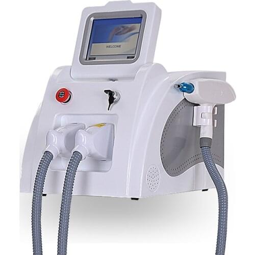 Factory Price 2 in 1 IPL SHR / OPT / Elight Hair Removal and Tattoo Removal Black Face Wrist Beauty Machine with CE