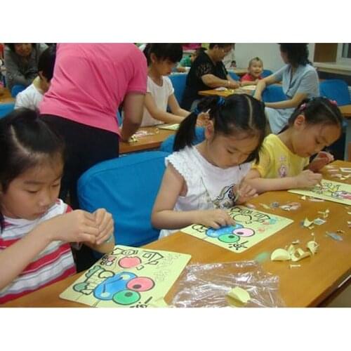Sand Painting Pictures Kid Creative DIY Education Toy Colour Sand Art Pictures Drawing Paper Educational Toys Random
