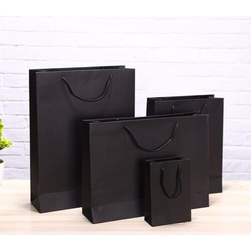 10pcs New Year Gift Packaging Eco friendly Paper Bag with Handles Fashionable Party Clothes Shoes Gift Shopping Bags